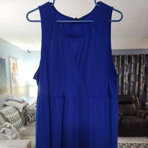 Torrid Blue Keyhole Babydoll Tank Size 4